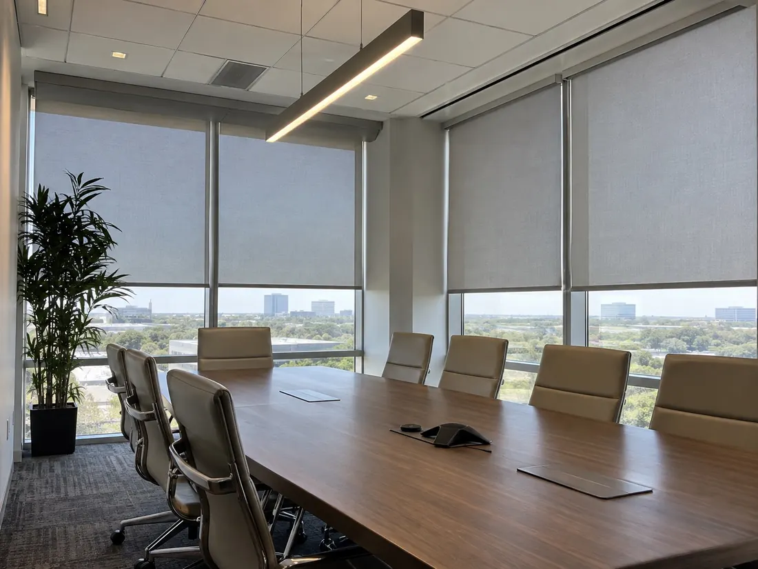 Boardroom solar shades