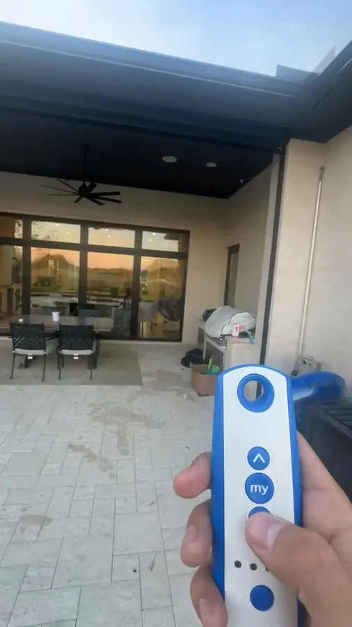 Remote control for the motorized patio screens