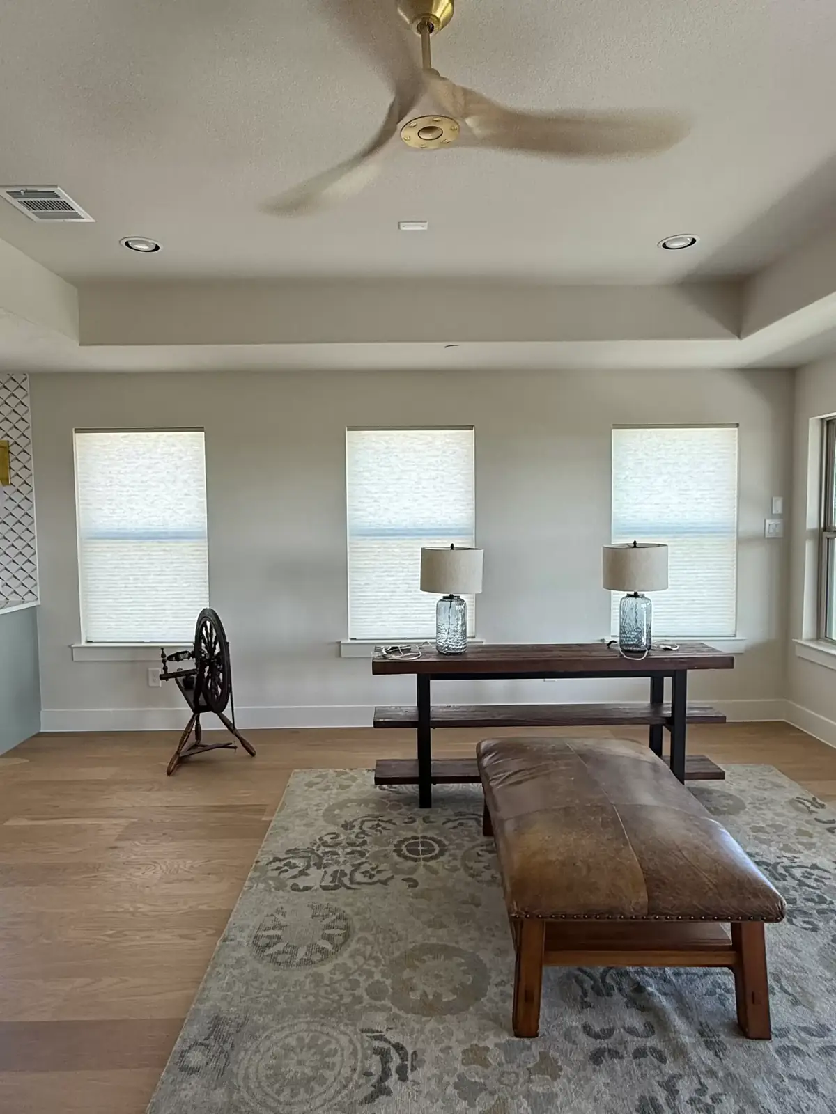 Dining room with light-filtering shades installed by AWC Texas